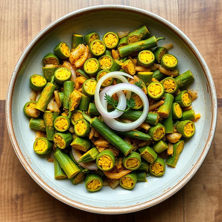 Dharosh Bhaji (Okra Stir-fry)