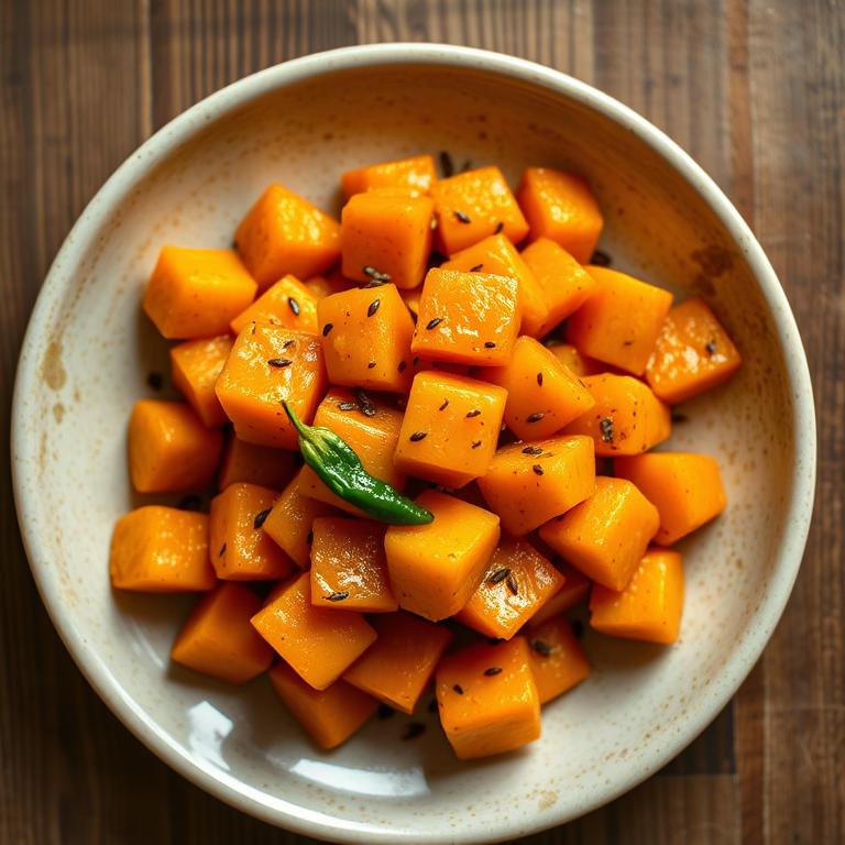 Mishti Kumra Bhaji (Sweet Pumpkin)