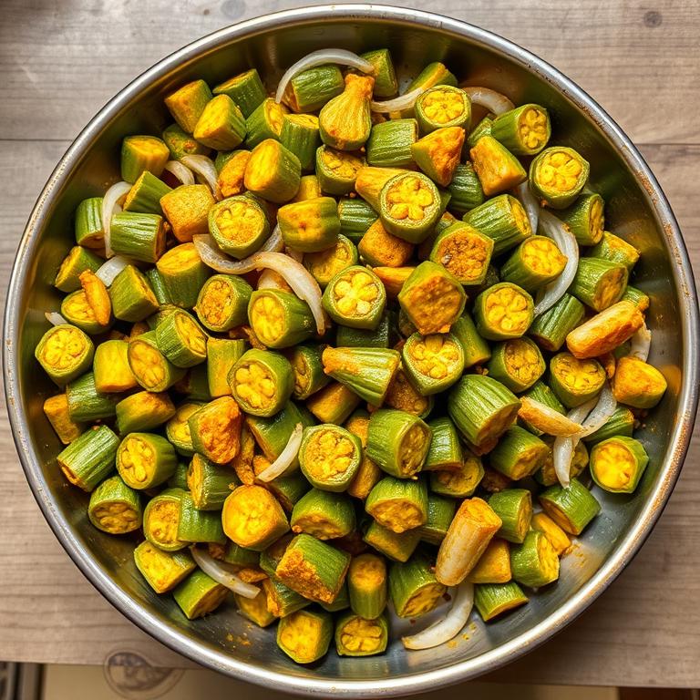 Dharosh Bhaji (Okra Stir-fry)