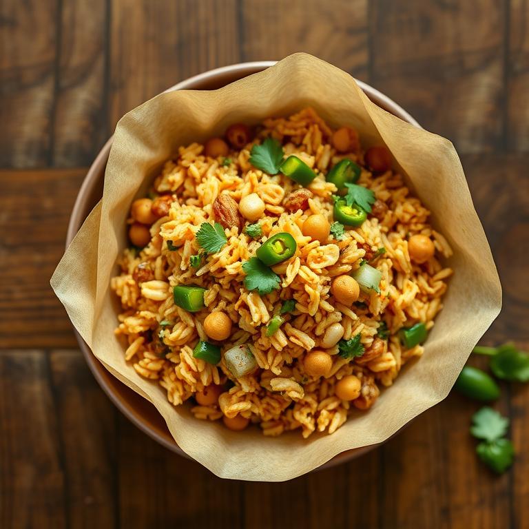 Jhal Muri (Spicy Puffed Rice Mix)