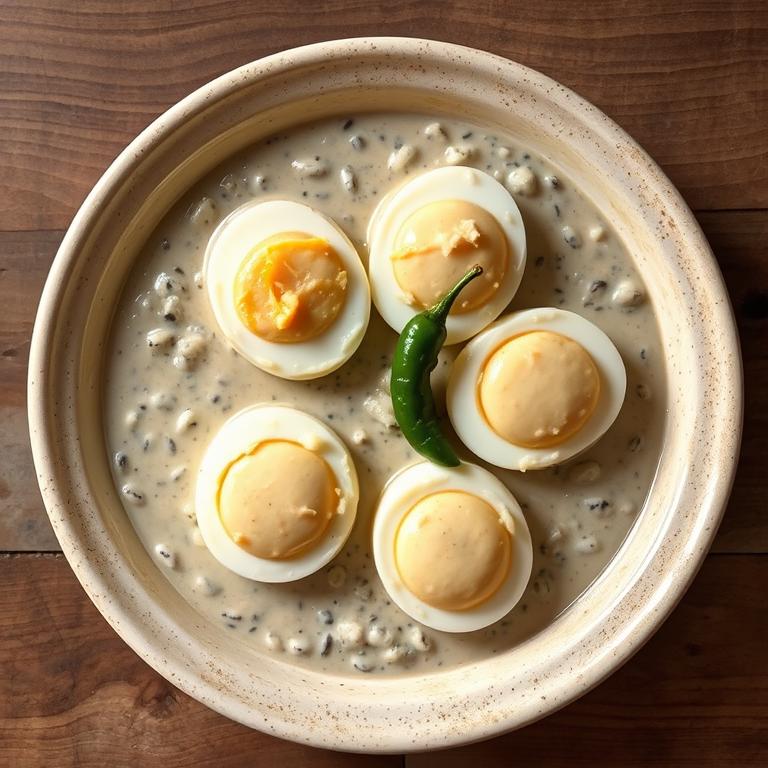 Dim Posto (Egg in Poppy Paste) by Jahanara's Sylheti Kitchen