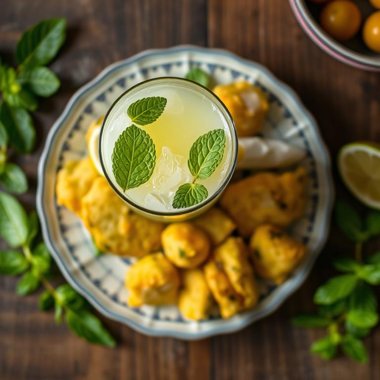 Lebu Pani (Lemon Mint Sherbet)