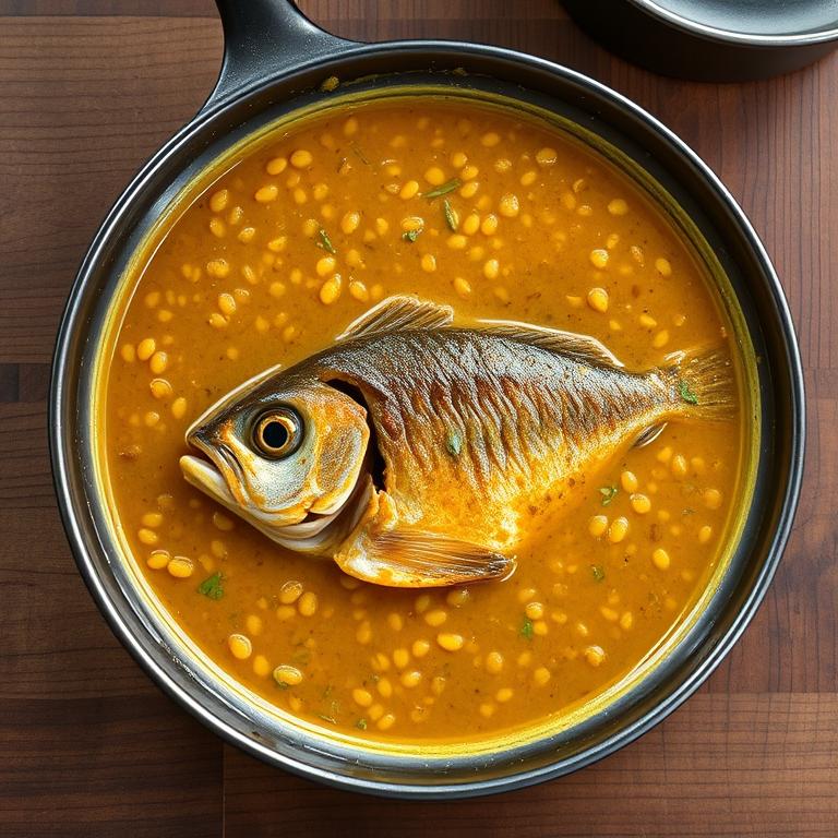 Masoor Dal with Fish Head