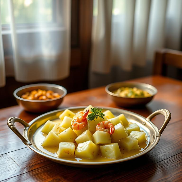 Lau Chingri (Gourd with Shrimp) by Amina's Kitchen