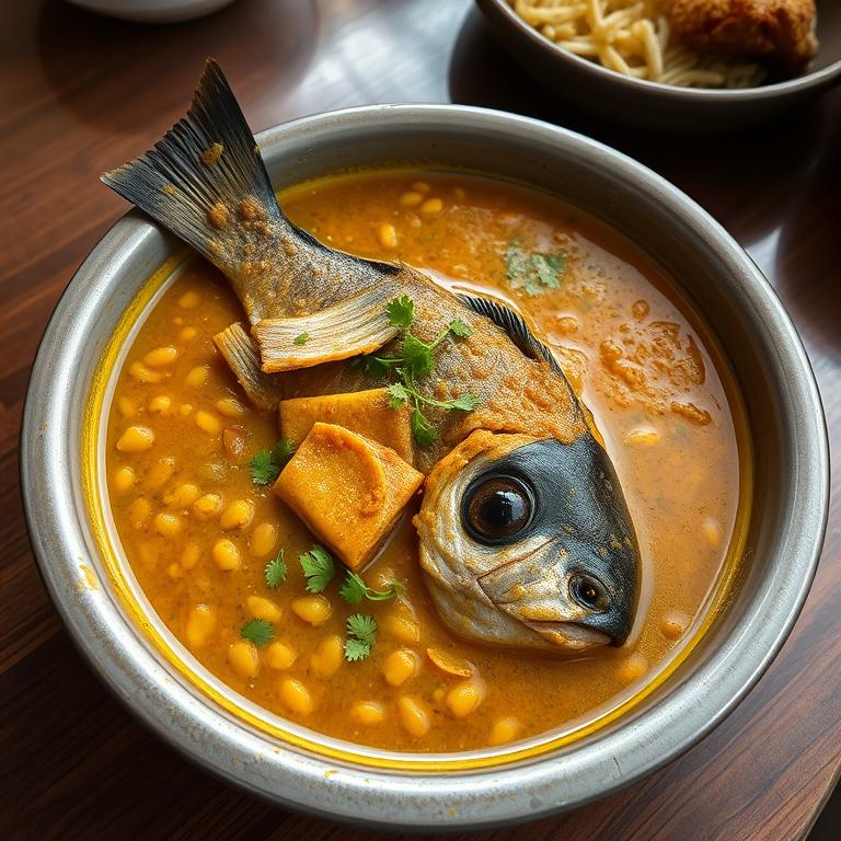 Masoor Dal with Fish Head