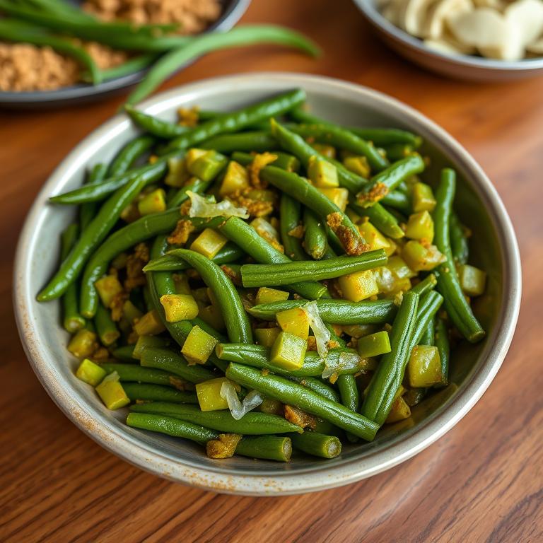Borboti Bhaji (Long Bean) by Bhabi Rehana's Rasoi
