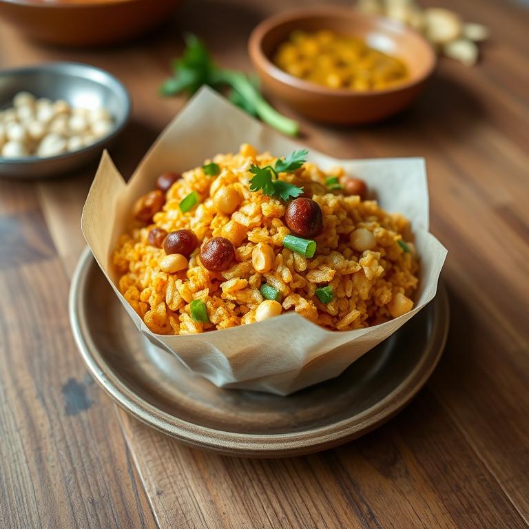 Jhal Muri (Spicy Puffed Rice Mix)