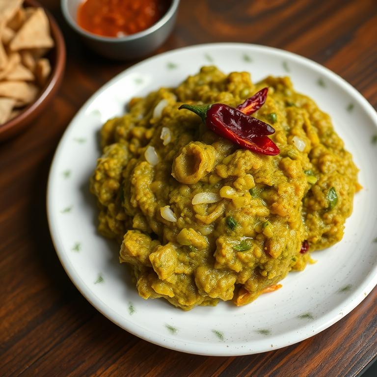 Data Bharta (Amaranth Stem Mash)