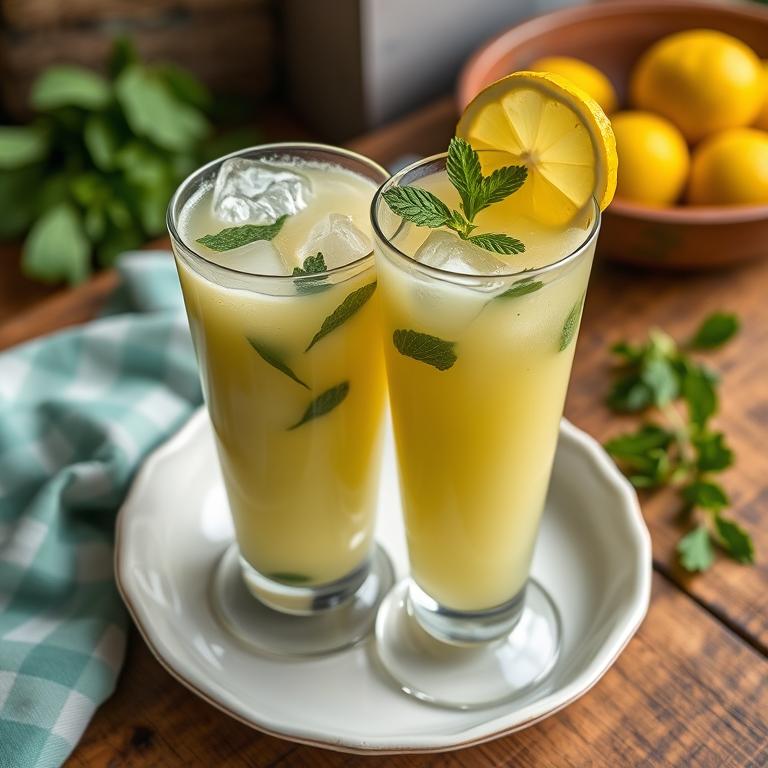 Lebu Pani (Lemon Mint Sherbet) by Parul's Samudrik Ranna