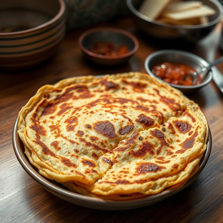 Deep Paratha (Fried Layered Paratha) by Parul's Samudrik Ranna