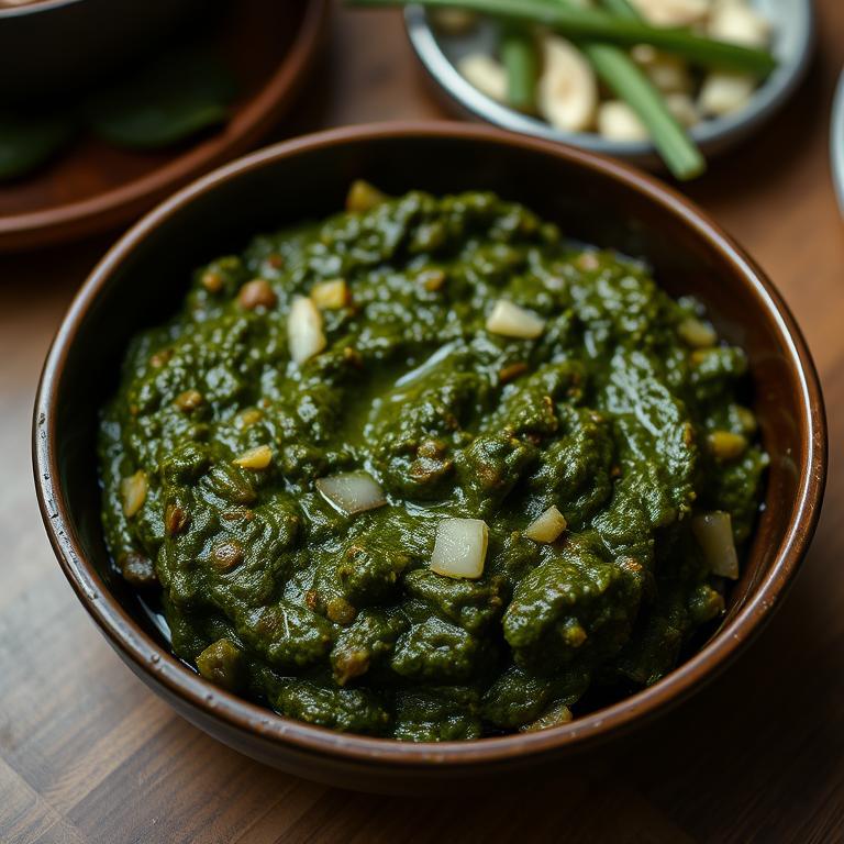 Puishak Bharta (Malabar Spinach Mash) by Tasnim's Home Kitchen