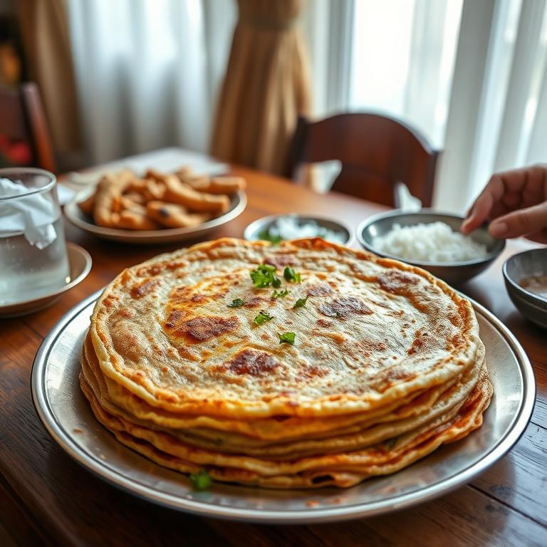 Deep Paratha (Fried Layered Paratha) by Amina's Kitchen