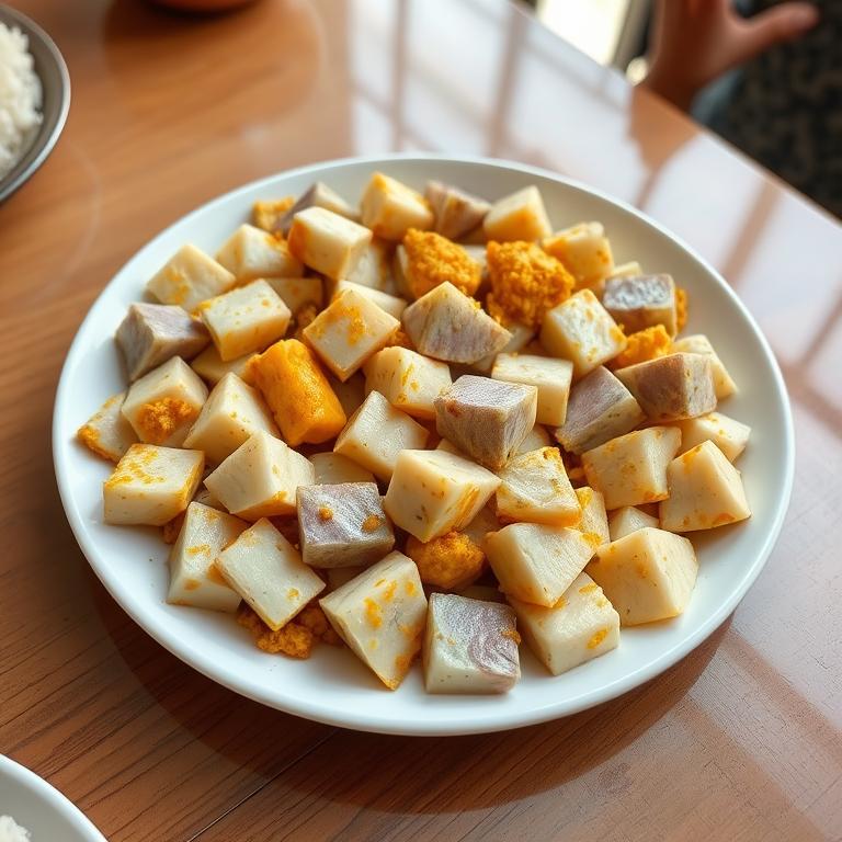 Kochu Bhaji (Taro Stir-fry) by Bhabi Fatima's Desh