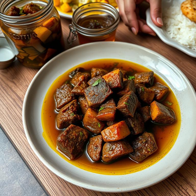 Beef Achar (Pickled Beef) by Bhabi Rashida's Hotel