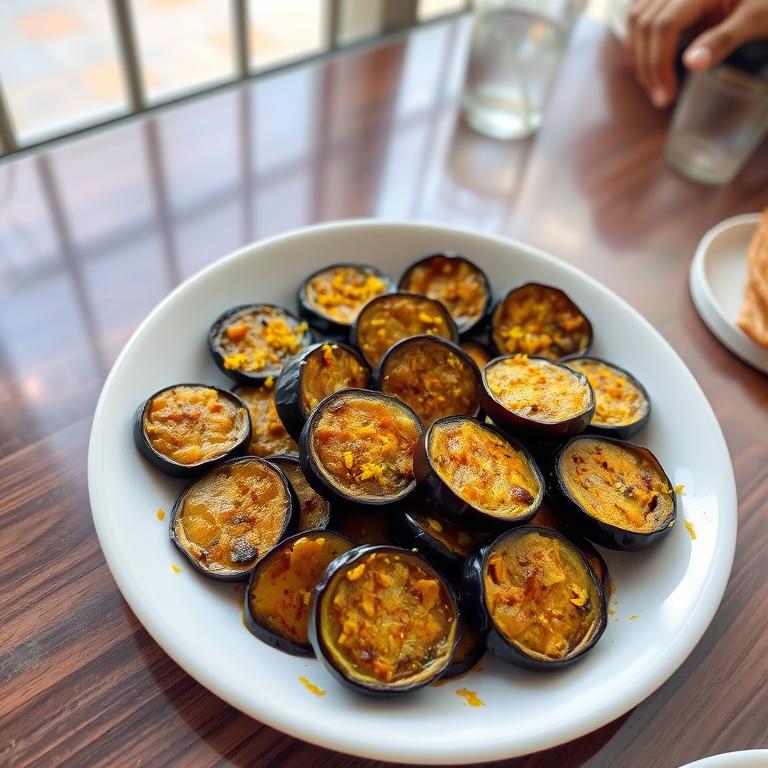 Begun Bhaji (Eggplant Fry) by Kamrunnahar's Rangpur Bhog