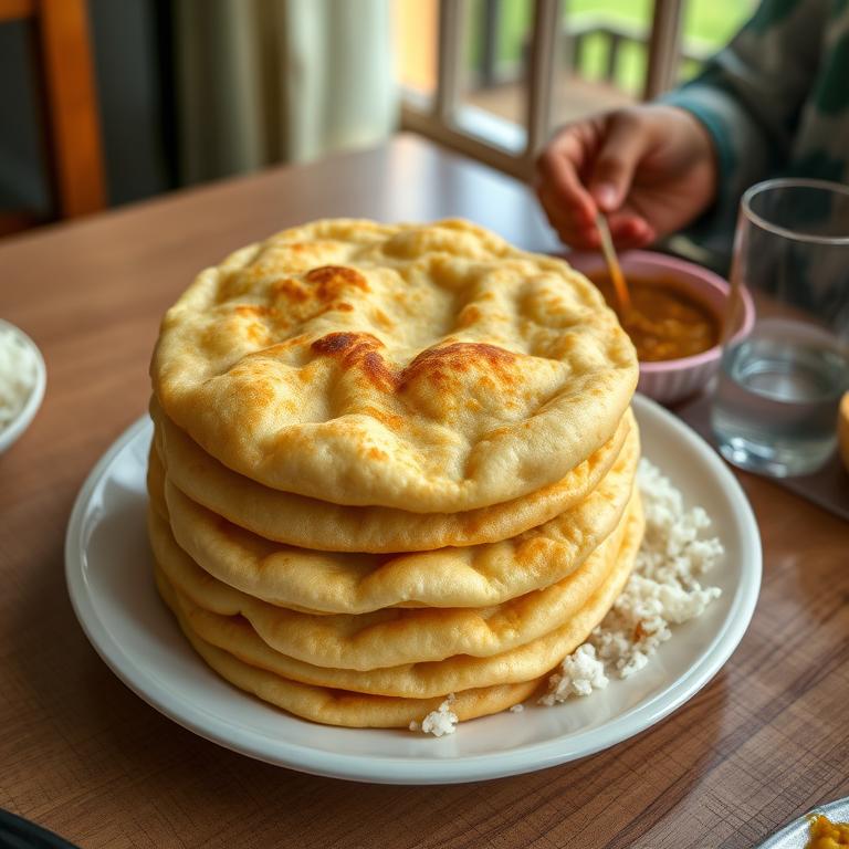 Luchi (Puffed Fried Bread)