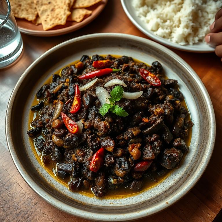 Begun Pora Bharta (Flame-Roasted Eggplant) by Maya's Khabar Ghor