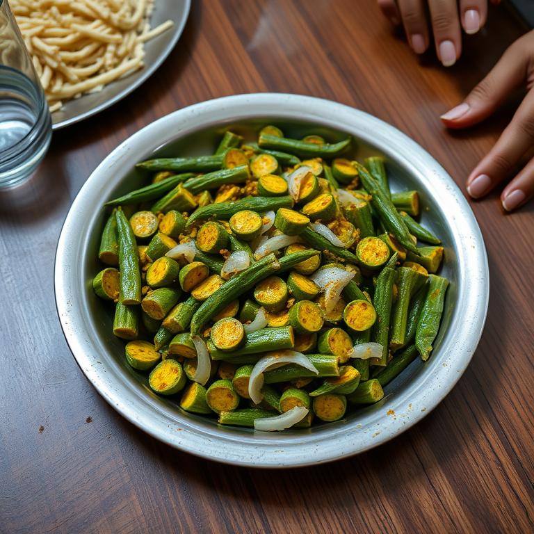 Dharosh Bhaji (Okra Stir-fry)