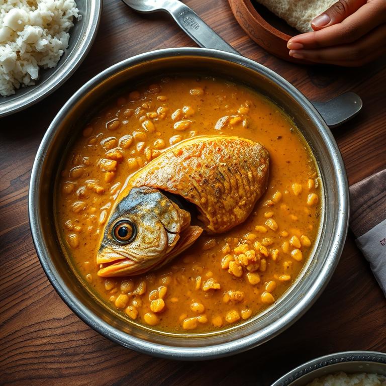 Masoor Dal with Fish Head by Parul's Samudrik Ranna
