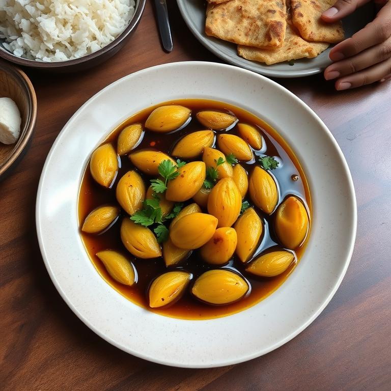 Rosun Achar (Garlic Pickle) by Rokeya's Nawabi Dastarkhwan