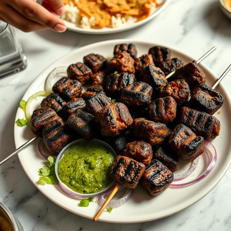 Shik Kebab (Grilled Skewers) by Rumi's Ranna Ghor