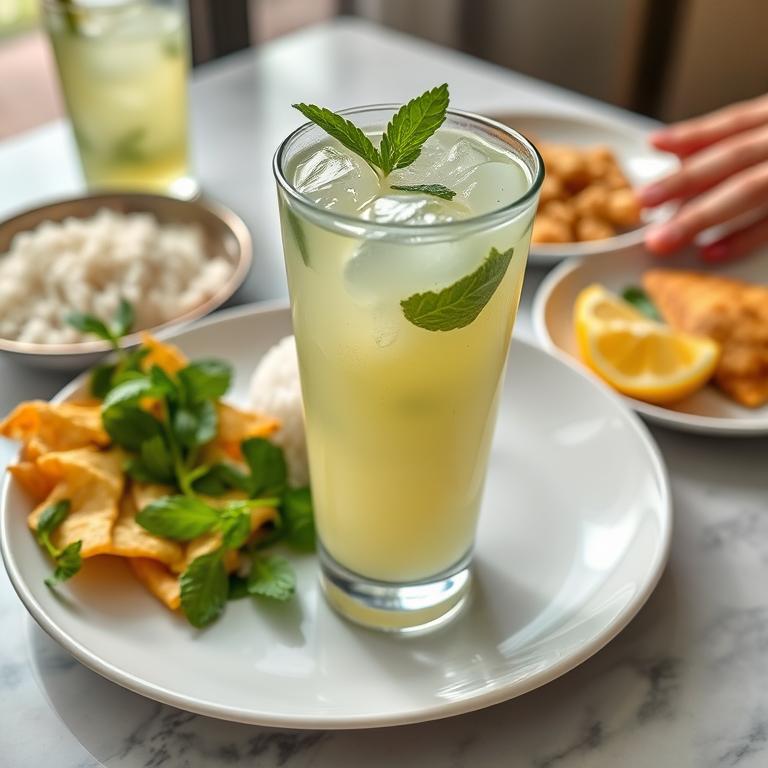 Lebu Pani (Lemon Mint Sherbet)