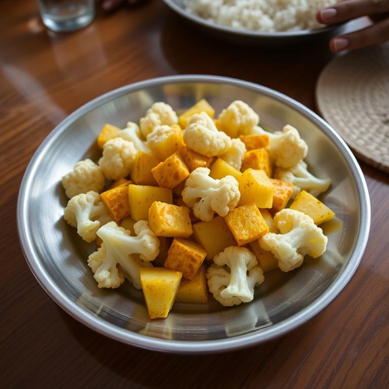Phulkopi Bhaji (Cauliflower) by Sufia's Mishti Ahar