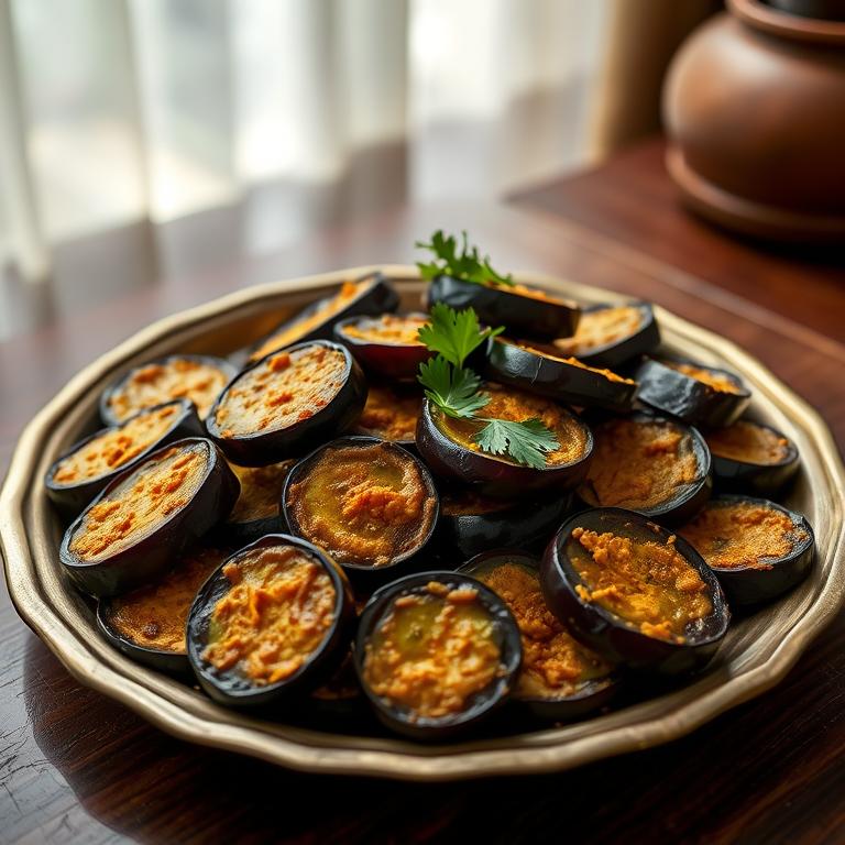 Begun Bhaji (Eggplant Fry) by Amina's Kitchen