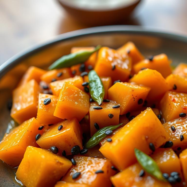 Mishti Kumra Bhaji (Sweet Pumpkin)