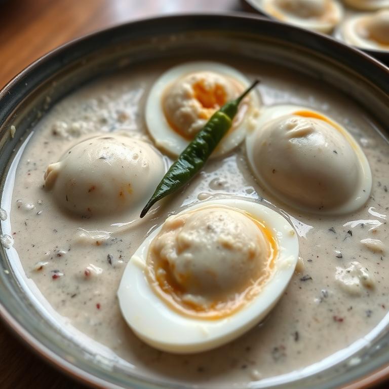 Dim Posto (Egg in Poppy Paste) by Jahanara's Sylheti Kitchen