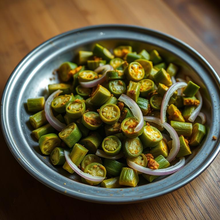 Dharosh Bhaji (Okra Stir-fry)