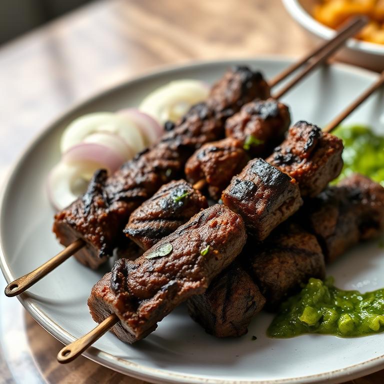 Shik Kebab (Grilled Skewers) by Rumi's Ranna Ghor