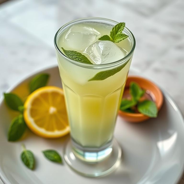 Lebu Pani (Lemon Mint Sherbet)