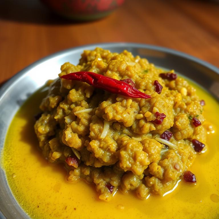 Data Bharta (Amaranth Stem Mash) by Sufia's Mishti Ahar