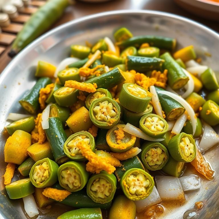 Dharosh Bhaji (Okra Stir-fry)