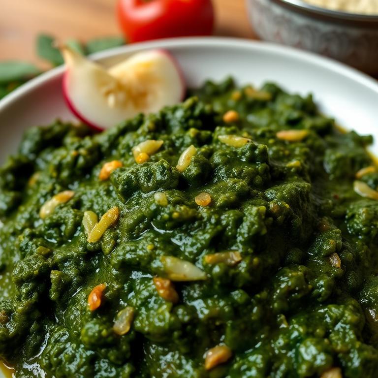 Puishak Bharta (Malabar Spinach Mash)