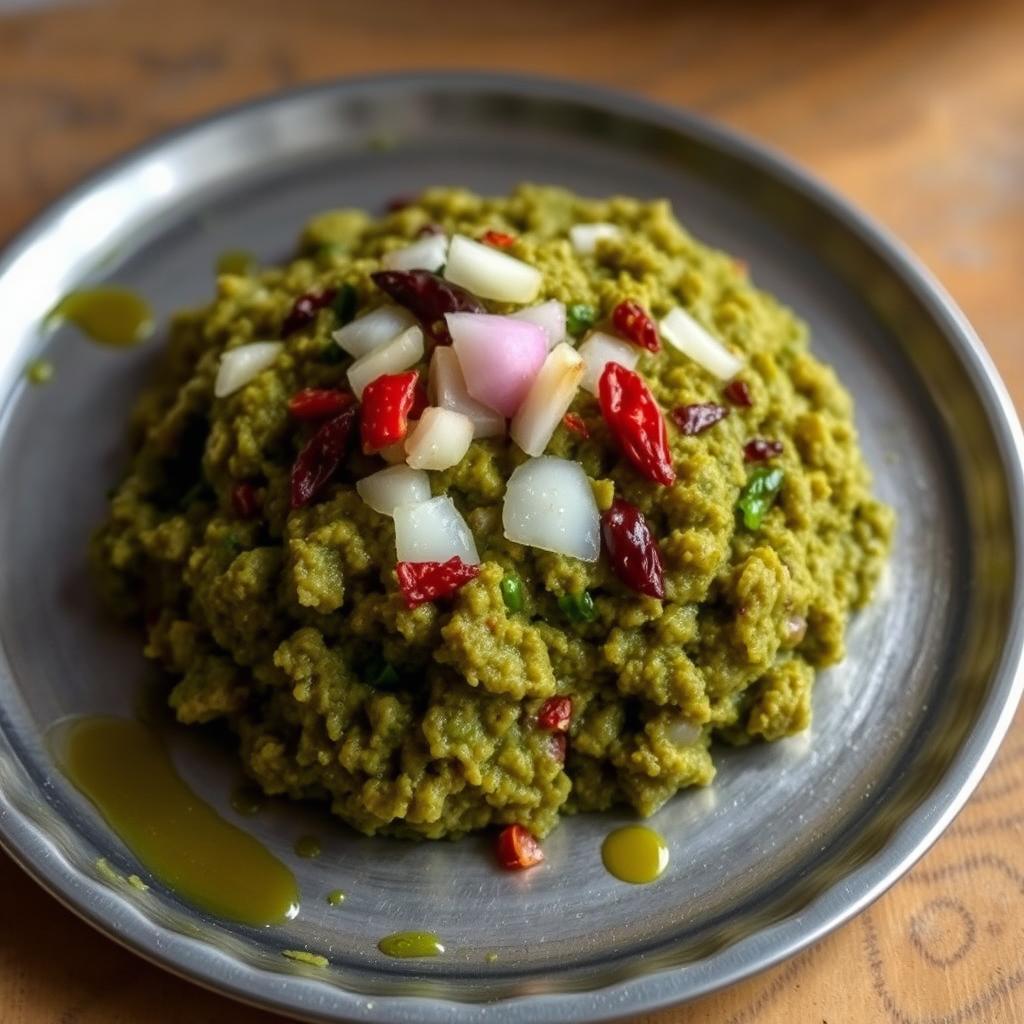 Data Bharta (Amaranth Stem Mash)