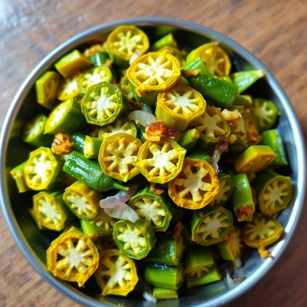 Dharosh Bhaji (Okra Stir-fry)