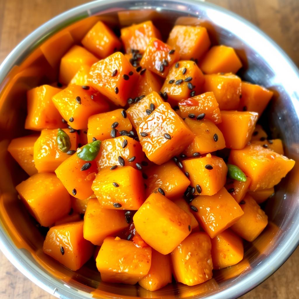 Mishti Kumra Bhaji (Sweet Pumpkin)