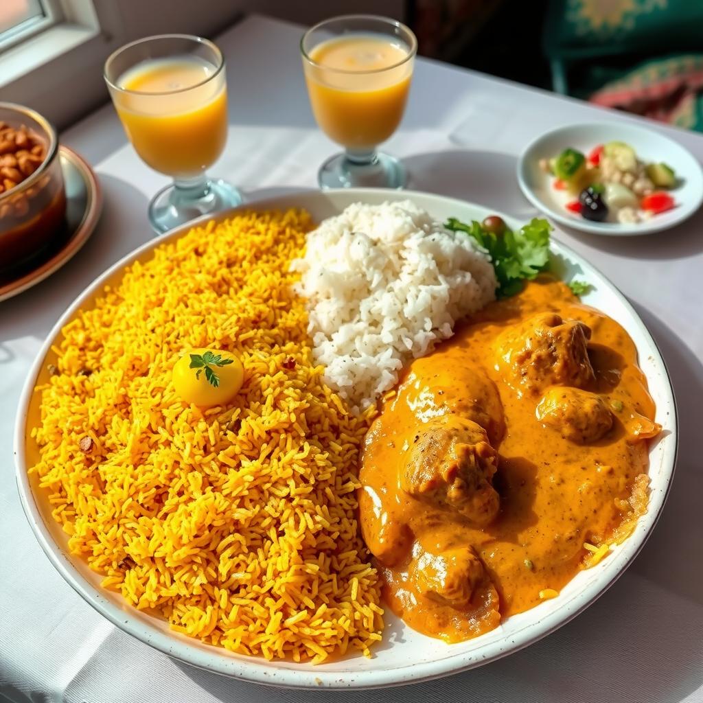 Wedding Polau with Mutton Korma